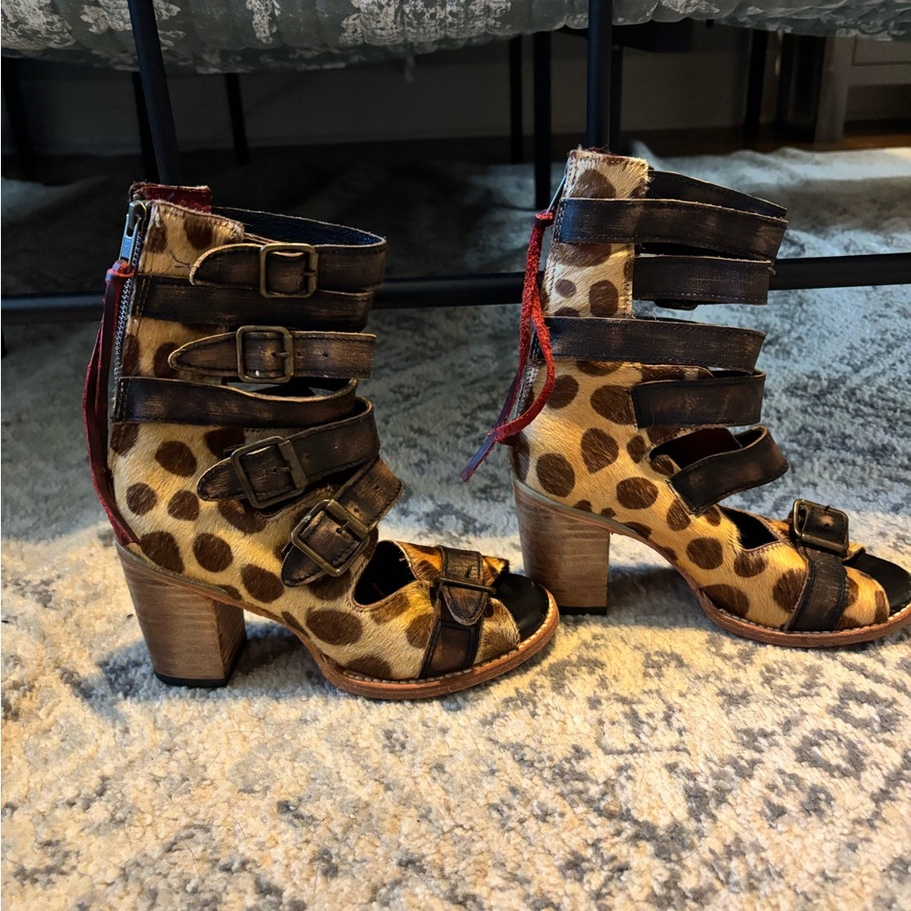 Freebird by Steven Brown and Black Heeled Sandals